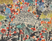 Japanese Floral and Blossom Panorama Watercolor Painting 6 Ft