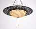 Fortuny Scudo Saraceno Venetian Bronze Silk Lamp Chandelier