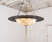 Fortuny Scudo Saraceno Venetian Bronze Silk Lamp Chandelier