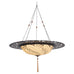 Fortuny Scudo Saraceno Venetian Bronze Silk Lamp Chandelier