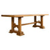 French Arts and Crafts Oak Farmhouse Trestle Dining Table