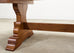 French Provincial Country Oak Trestle Farmhouse Dining Table 7Ft