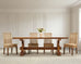 French Provincial Country Oak Trestle Farmhouse Dining Table 7Ft