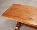 French Provincial Oak Farmhouse Double Trestle Dining Table