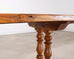 French Provincial Oak Farmhouse Double Trestle Dining Table