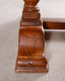 French Provincial Oak Farmhouse Double Trestle Dining Table
