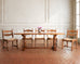 French Provincial Oak Farmhouse Double Trestle Dining Table