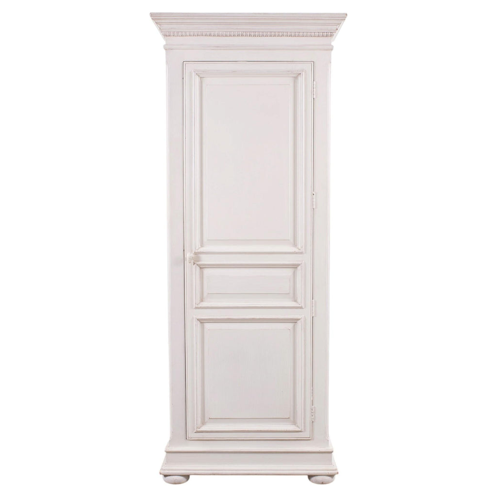 Country French Provincial Painted Bonnetière Storage Cabinet