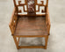Pair of Chinese Ming Style Scholar's Armchairs with Marble Inset