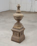 Neoclassical Cast Stone Garden Finial on Pedestal 44 Inch