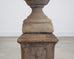 Neoclassical Cast Stone Garden Finial on Pedestal 44 Inch