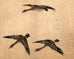 Japanese Showa Four-Panel Screen Wild Geese Autumn Landscape