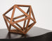 Wooden Geometric Icosahedron Objet D' Art