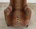 Pair of George Smith Jules Lounge Chairs in Leopard Velvet