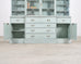 19th Century Georgian Astral Glazed Painted Bookcase with Secretary