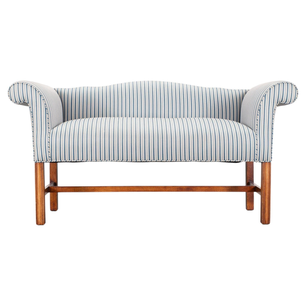Georgian Chippendale Style Mahogany Upholstered Window Bench
