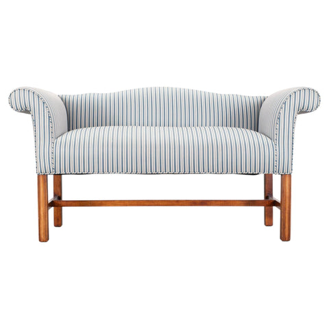 Georgian Chippendale Style Mahogany Upholstered Window Bench
