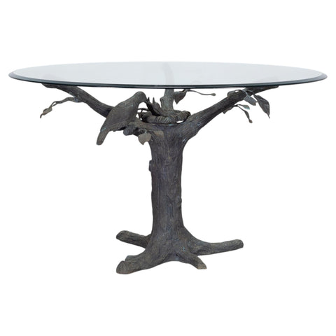 Giacometti Inspired Sculptural Bronze Tree Dining Center Table