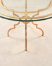 French Gilded Iron Hollywood Regency Breakfast or Center Table