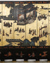 Chinese Export Six Panel Coromandel Screen Gilt Courtyard