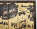 Chinese Export Six Panel Coromandel Screen Gilt Courtyard