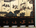 Chinese Export Six Panel Coromandel Screen Gilt Courtyard