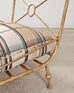 Giacometti Style Neoclassical Gilt Iron Daybed or Sofa 7 Ft