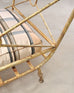 Giacometti Style Neoclassical Gilt Iron Daybed or Sofa 7 Ft