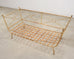 Giacometti Style Neoclassical Gilt Iron Daybed or Sofa 7 Ft