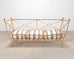 Giacometti Style Neoclassical Gilt Iron Daybed or Sofa 7 Ft
