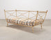 Giacometti Style Neoclassical Gilt Iron Daybed or Sofa 7 Ft
