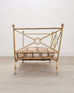 Giacometti Style Neoclassical Gilt Iron Daybed or Sofa 7 Ft