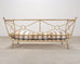 Giacometti Style Neoclassical Gilt Iron Daybed or Sofa 7 Ft