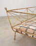 Giacometti Style Neoclassical Gilt Iron Daybed or Sofa 7 Ft