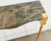 French Napoleon Empire Style Marble Bronzed Wall Console Table