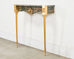 French Napoleon Empire Style Marble Bronzed Wall Console Table