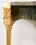 French Napoleon Empire Style Marble Bronzed Wall Console Table