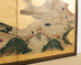 Pair of Japanese Meiji Screens Country Village Landscape