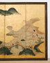 Pair of Japanese Meiji Screens Country Village Landscape