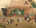 Pair of Japanese Meiji Screens Country Village Landscape