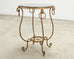 Rene Drouet Style Gilded Iron Granite Top Center Table