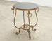 Rene Drouet Style Gilded Iron Granite Top Center Table