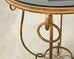 Rene Drouet Style Gilded Iron Granite Top Center Table
