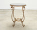 Rene Drouet Style Gilded Iron Granite Top Center Table