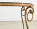 Rene Drouet Style Gilded Iron Granite Top Center Table
