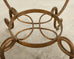 Rene Drouet Style Gilded Iron Granite Top Center Table
