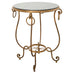 Rene Drouet Style Gilded Iron Granite Top Center Table