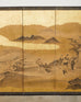 Japanese Edo Six Panel Screen Merrymaking in the Chinese Countryside