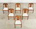 Set Six French Art Deco Gondola Dining Chairs