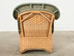 French Grange Style Rattan Wicker Lounge Chair and Ottoman